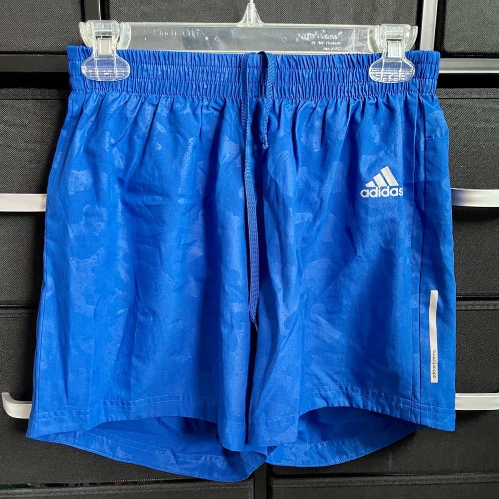 Adidas Blue Camouflage Running 5 Inch Shorts Men’s Size Medium